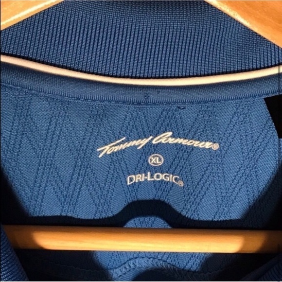 Men’s Tommy Armour Blue Polo - Picture 3 of 7